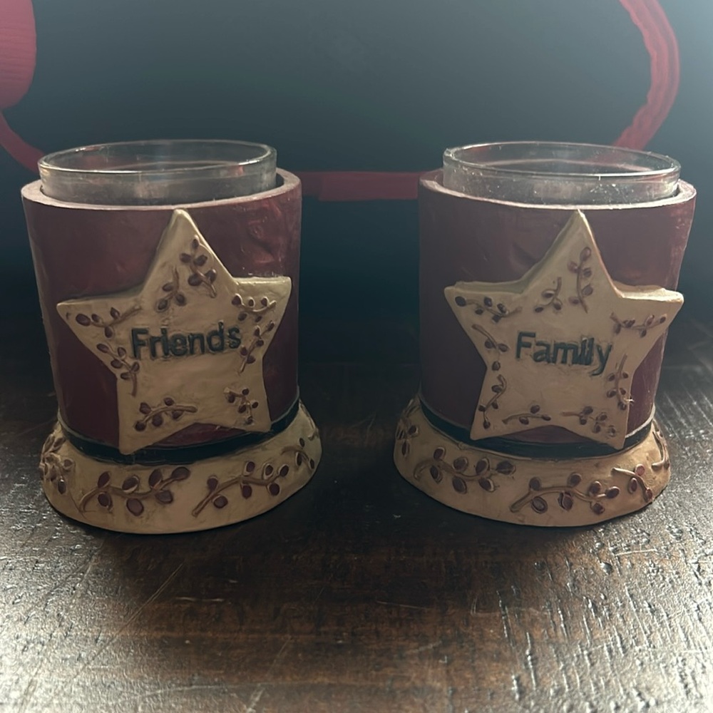 Farmhouse Votive candle holders. Excellent condition.
